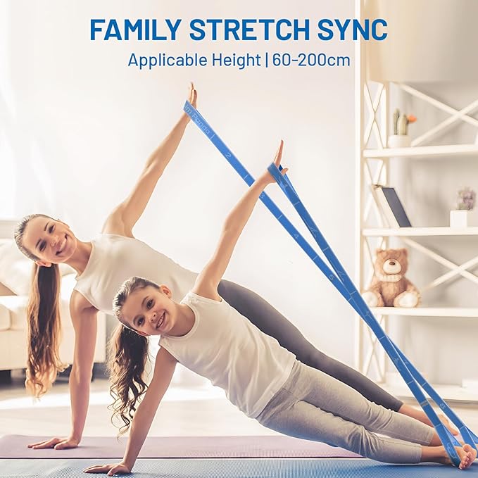 Slim Panda Stretch Strap, Dance Stretch Bands Flexibility, Elastic Yoga Stretching Strap with 9 Loops for Physical Therapy, Pilates, Yoga, Ballet, Gymnastics Stretching Bands for Exercise-StrideForce Fitness
