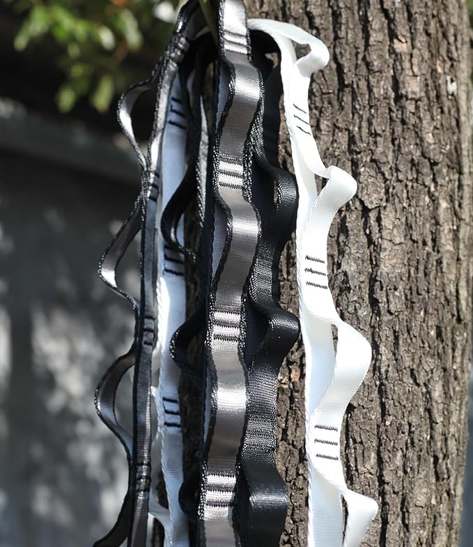 2PCS 5.9ft Long Nylon Daisy Chain Straps for Aerial Yoga Hammock Swing Adjustable Aerial Silk Extender Hanging Rope for Aerial Yoga Belts 180cm-StrideForce Fitness