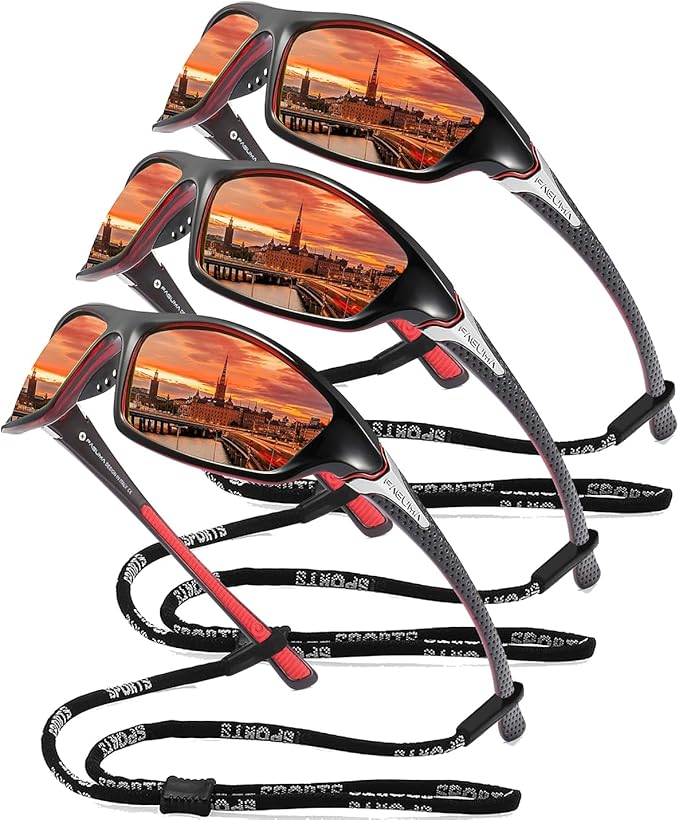 FAGUMA Sports Polarized Sunglasses For Men Cycling Driving Fishing UV400 Protection-StrideForce Fitness