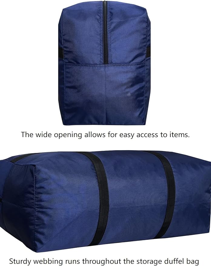 Extra Large Storage Duffle Bag with Zippers and Handles, Big Foldable Duffle Bag for Travel-StrideForce Fitness