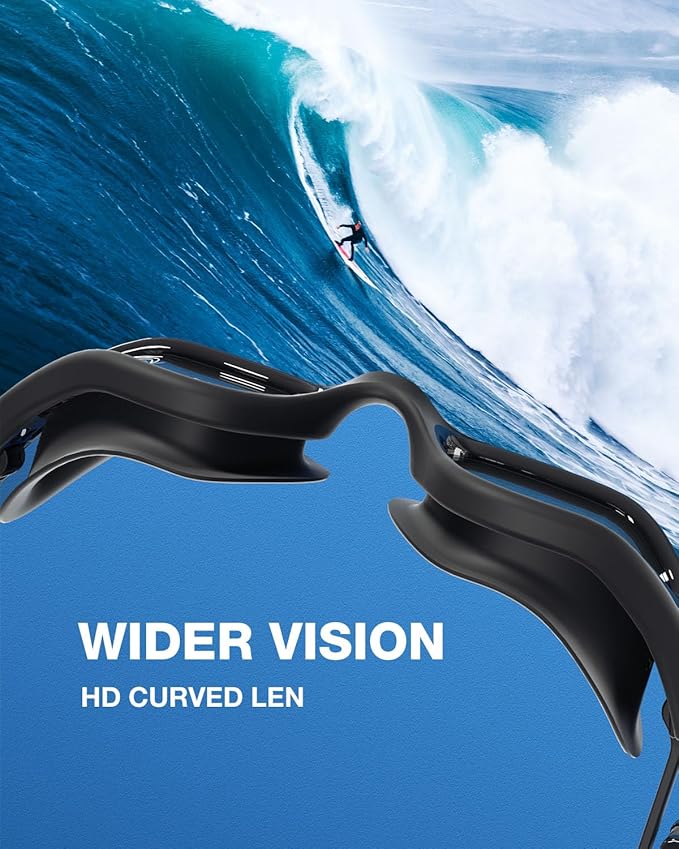 ZIONOR G1 Lite Swim Goggles with Swim Cap Comfortable Anti-fog Swimming Goggles Cap Set for Adult Men Women-StrideForce Fitness