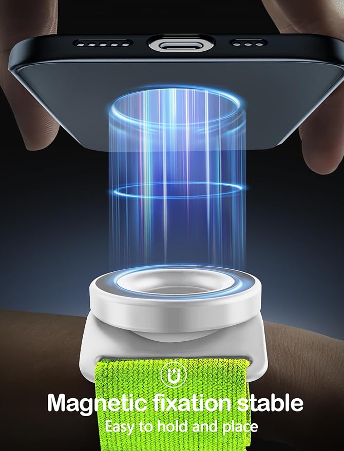 TOPGO Running Phone Holder for iPhone [360° Rotatable & Upgrade Anti-Drop] Magnetic Wrist Phone Holder, Magsafe Armband Compatible with iPhone 17 Pro and Android - Green-StrideForce Fitness