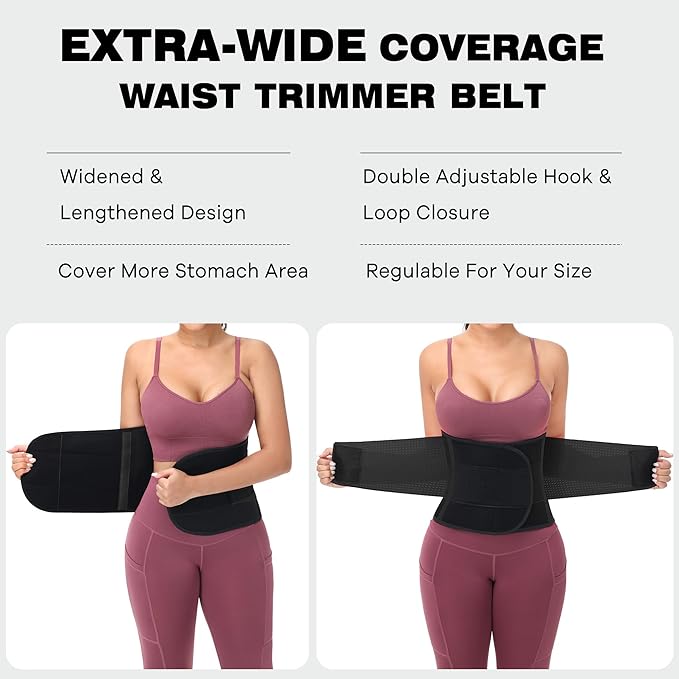 VENUZOR Waist Trainer Belt for Women - Waist Cincher Trimmer - Slimming Body Shaper Belt - Sport Girdle Belt (UP Graded)-StrideForce Fitness