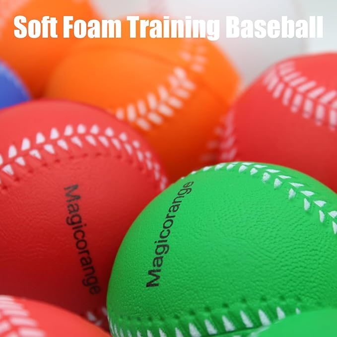 Magicorange Baseball, Foam Baseballs 20 Pack Practice Training Baseballs Unmarked Baseball Soft Toss, Batting, Fielding, Hitting, Pitching-StrideForce Fitness