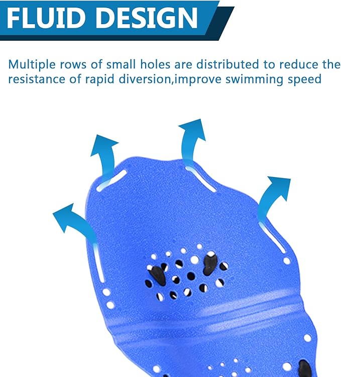 Hikeen Swim Paddle Hand for Adult and Junior, Swim Training Hand Paddles with Adjustable Straps, Swimming Hand Paddles for Training-StrideForce Fitness