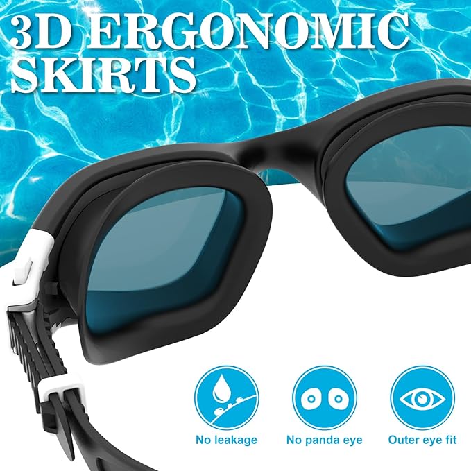 WIN.MAX Polarized Swimming Goggles Swim Pool Goggles Anti Fog Anti UV No Leakage Clear Vision for Men Women Adults Teenagers-StrideForce Fitness