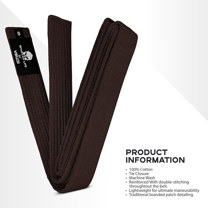 Karate Belt, All-Purpose Martial Arts Belt, Judo, Taekwondo Belt, Durable MMA Color Rank TKD Belt Size 0-6.-StrideForce Fitness