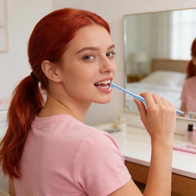 Gum End Tuft - Soft Precise Orthodontic Cleaning Brush with Small Head | Interdental Toothbrush for Braces Wisdom Teeth Gaps | Care for Men Women Teens Girls Home Travel Dorm