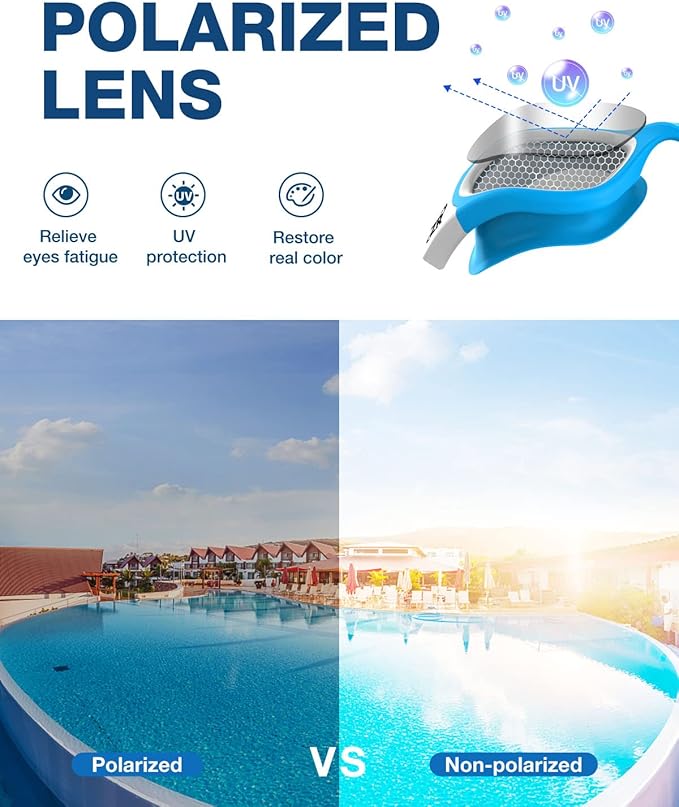 ZIONOR G1 Polarized Swimming Goggles for Unisex Adult Women Anti Fog 100% Anti UV Diving Goggles-StrideForce Fitness