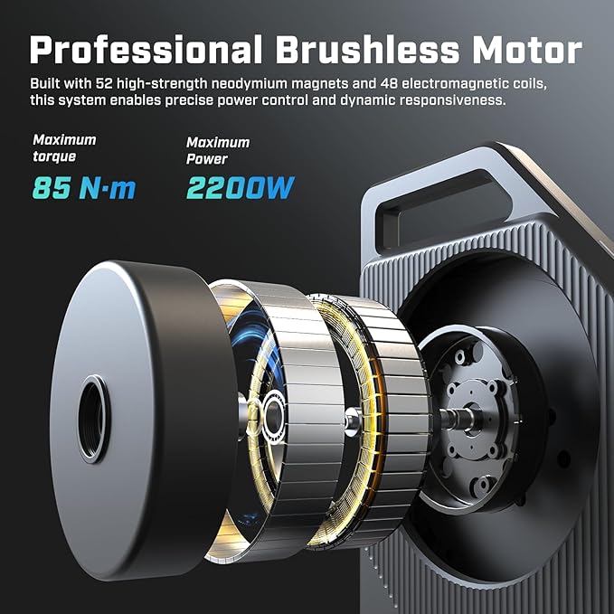 CYCPLUS T2H Smart Bike Trainer - 2200W Brushless Motor, 20% Gradient Simulator, BLE/ANT+ Dual Mode, Virtual Shifting Ready, Triple Silent Design with Dual Cooling Fans-StrideForce Fitness