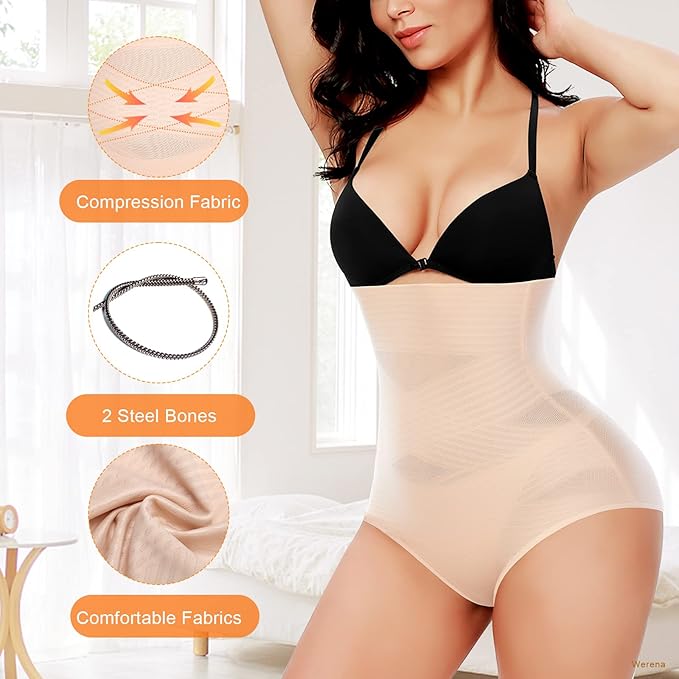 Tummy Control Shapewear Panties for Women High Waisted Body Shaper Slimming Shapewear Underwear Girdle Panty-StrideForce Fitness