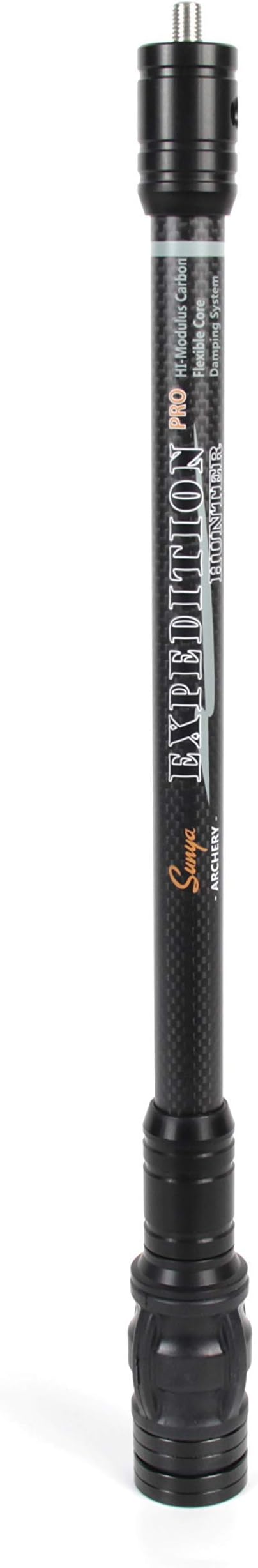 SUNYA Archery Bow Stabilizer for Compound Bow, Carbon Fiber Body Flexible Core, Damping System and Weights Kit, 8",10",12" 15" in Expedition Series-StrideForce Fitness