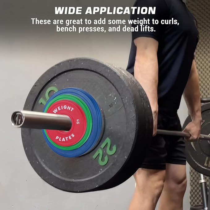 2 in Change Plates 1.25LB Pairs 2.5LB Pairs 5LB Pairs 10LB Pairs 17.5 LB 37.5 LB Set Fractional Weight Plates Set,Bumper plates for Gym Home,Rubber Coating & Steel-StrideForce Fitness