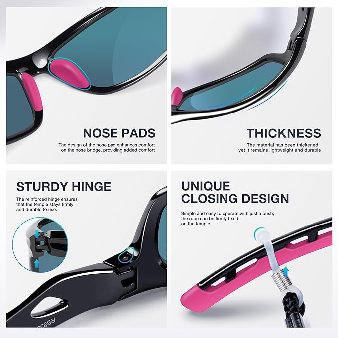 RIVBOS Sunglasses for Men Women Polarized UV Protection Sports Fishing Driving Shades Cycling RB833-StrideForce Fitness