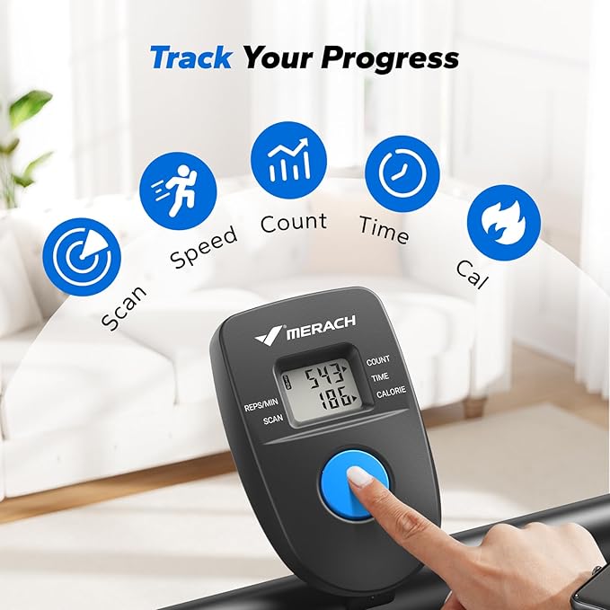 MERACH Stair Stepper for Home Gym Exercise, New Version Stairmaster for Full-Body Workout, Compact Folding Stair Climber with Extended Step Range, Adjustable Handlebar/Pedal-StrideForce Fitness