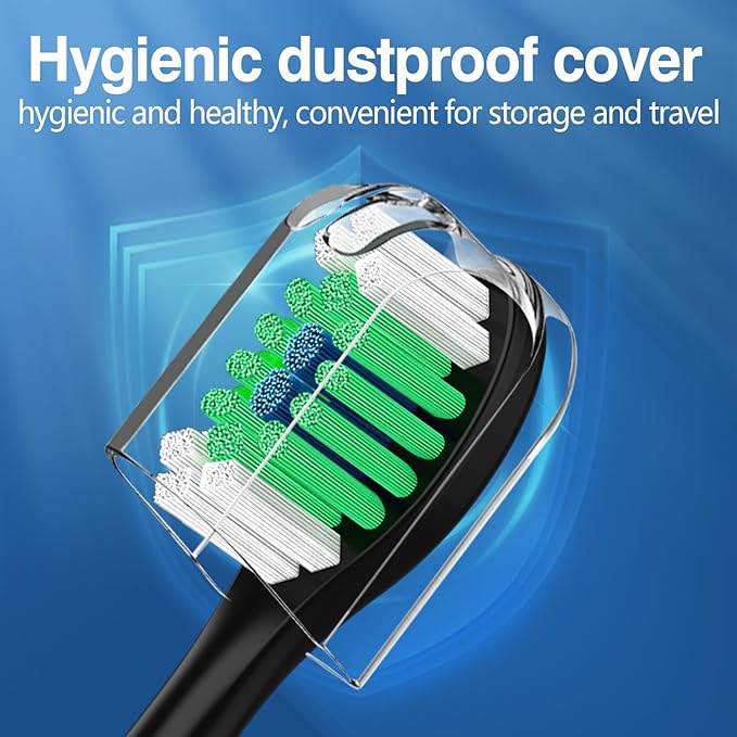 Lanveda Replacement Toothbrush Heads Compatible with Philips Sonicare Replacement Heads, Replacement Brush Head Compatible with Phillips Sonicare 4100 5100 5300 6100 Electric Toothbrush, 16 Pack