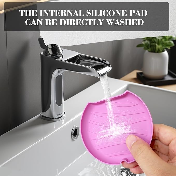 2 Pack Retainer Case,Aligner Case with Vent Holes, Compatible with Invisalign, Mouth Guard Cases，Portable Slim Travel Cute Orthodontic Retainer Cases (Pink Purple)