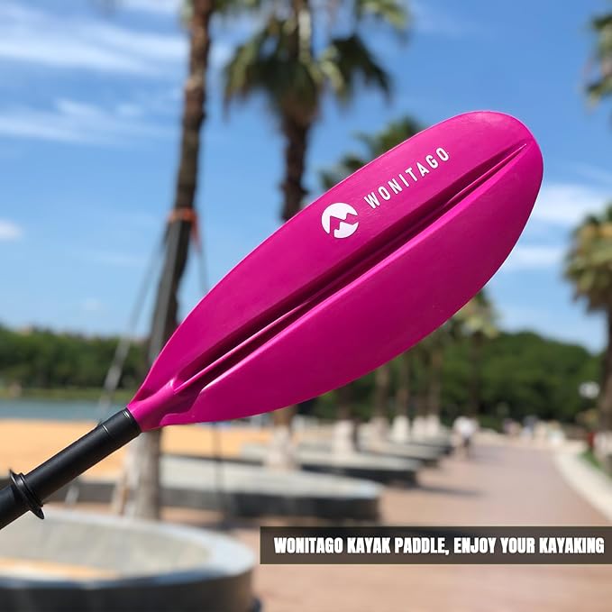 Kayak Paddle with Aluminum Shaft and Reinforced PP Blade, Floating Kayak Oar for Kayaking Canoeing and Boating, 220 cm/86 inches - 230 cm/90 inches-StrideForce Fitness