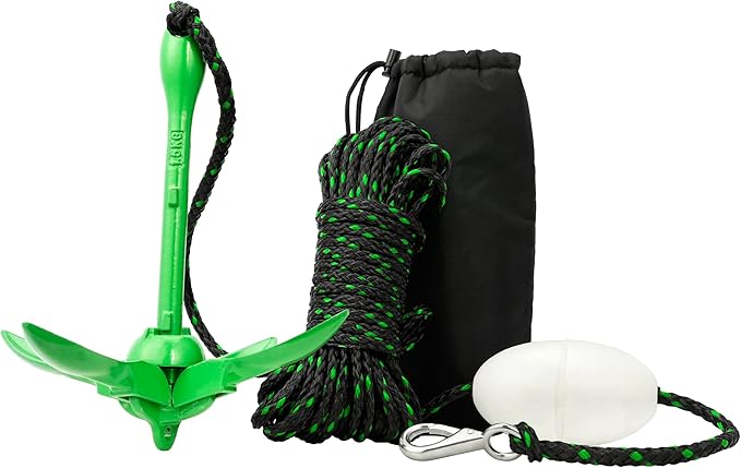 Boat Anchor 3.5 lb Folding Anchor, Grapnel Anchor Kit for Kayaks, Canoes, Paddle Boards-StrideForce Fitness