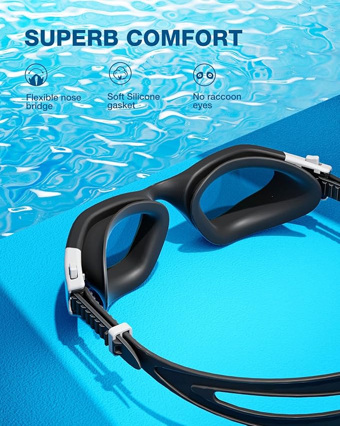ZIONOR Swim Goggles, G1 SE Swimming Goggles Anti-fog for Adult Men Women-StrideForce Fitness