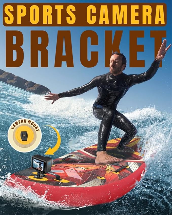 YASKA Inflatable Stand Up Paddle Board - 11ft Extra Wide Paddleboard with Premium SUP Board Accessories,Camera Mount,Non-Slip EVA Deck,5 Handles,Youth/Adult-StrideForce Fitness