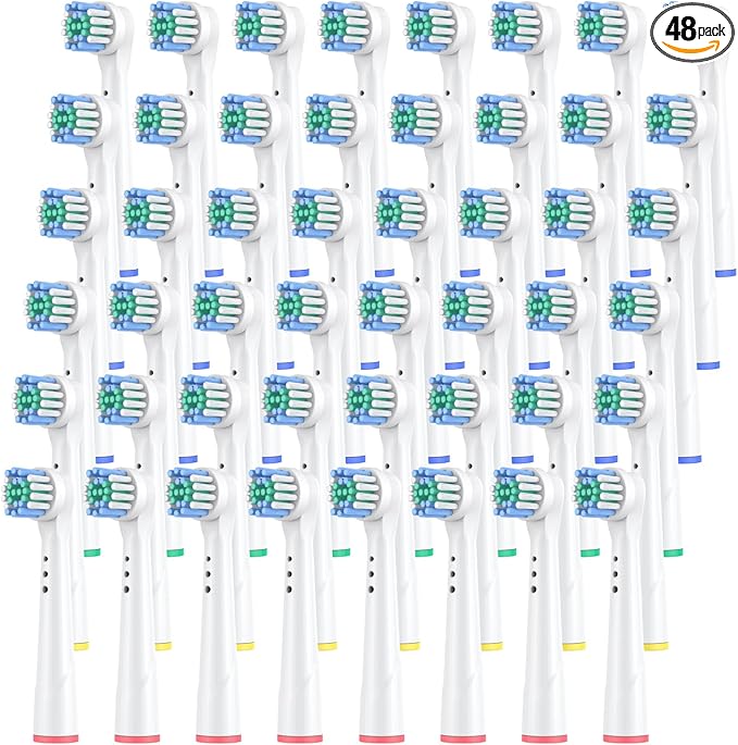 Safcare 48pcs Replacement Brush Heads Compatible with Oral B Electric Toothbrushes, Professional Electric Toothbrush Heads Compatible with Oral b Braun Electric Toothbrush