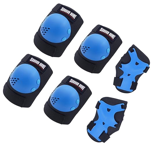 Youth/Kids Knee Pads Elbow Pads Wrist Guards Protective Gear Set for 3-15 Years Child Roller Skates, Skateboard, Cycling, Inline Skating, BMX Bike, Balance Bike, Scooter Riding and Other Outdoor Sports-StrideForce Fitness