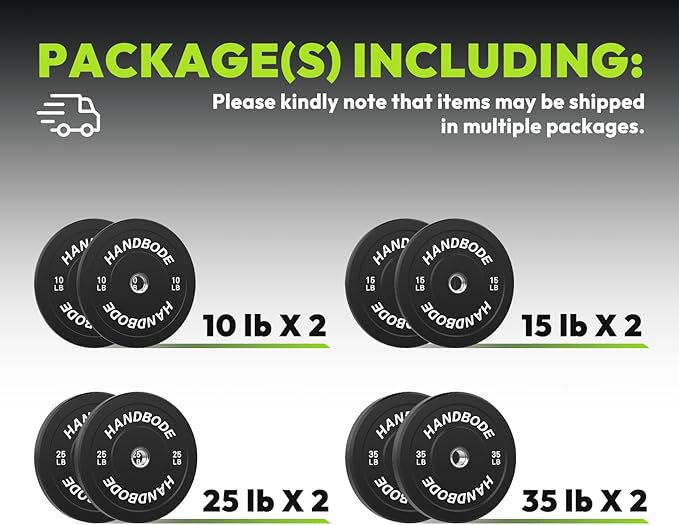 Bumper Plates 2 - Inch Olympic Weight Plate Set for Barbell, 10-55 lb Rubber Weights Sets for Home Gym, Strength Training Plate, Weight Lifting, Black-StrideForce Fitness