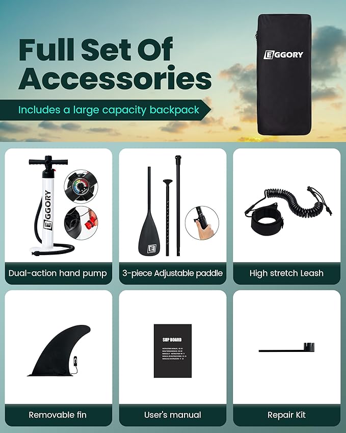 Inflatable Paddle Board,Stand Up Paddle Board Set, Extra Wide SUP Board with Removable Fin, Floating Paddle, Hand Pump, Waterproof Phone Pouch,Traveling Board-StrideForce Fitness