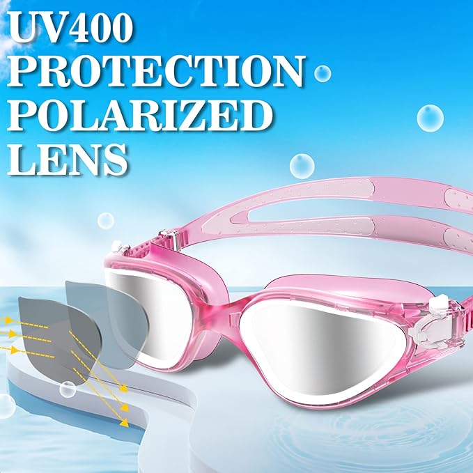 WIN.MAX Polarized Swimming Goggles Swim Pool Goggles Anti Fog Anti UV No Leakage Clear Vision for Men Women Adults Teenagers-StrideForce Fitness