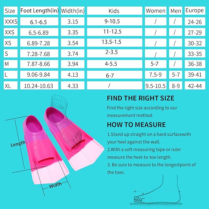 Kids Swim Fins,Short Comfortable Flippers for Lap Swimming and Training for Child,Girls,Boys,Beginners-StrideForce Fitness