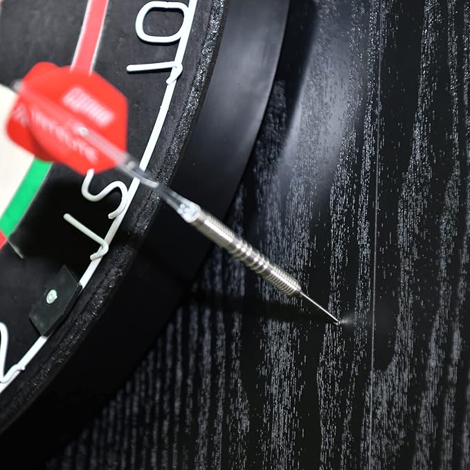 Knock-down Dartboard Backboard for A Large Area of Wall Protection Free Combination for Various Set-up Options Wooden Backboard with Black Veins Mounting Kits and Instructions Included Dartboard-StrideForce Fitness