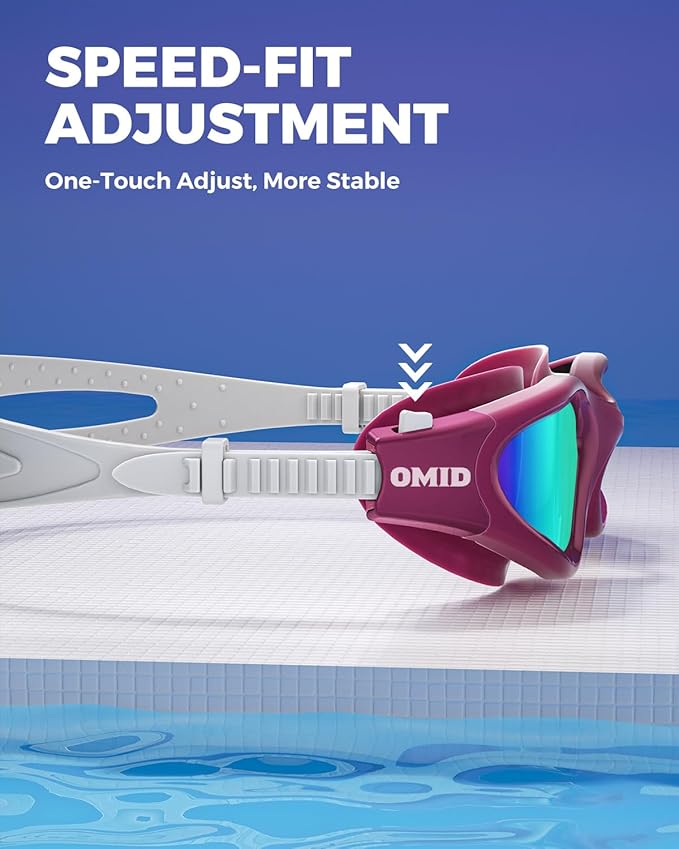 OMID Swim Goggles, P2 Polarized Swimming Goggles for Men Anti-fog Goggles Swimming for Adult Women-StrideForce Fitness