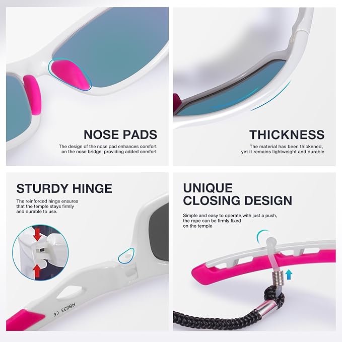 RIVBOS Sunglasses for Men Women Polarized UV Protection Sports Fishing Driving Shades Cycling RB833-StrideForce Fitness