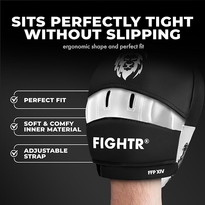 FIGHTR® Premium Punching Mitts - Ideal Padding & Stability | Boxing Mitts for Martial Arts incl. Carry Bag | Focus Pads for Boxing, MMA, Muay Thai, etc.-StrideForce Fitness