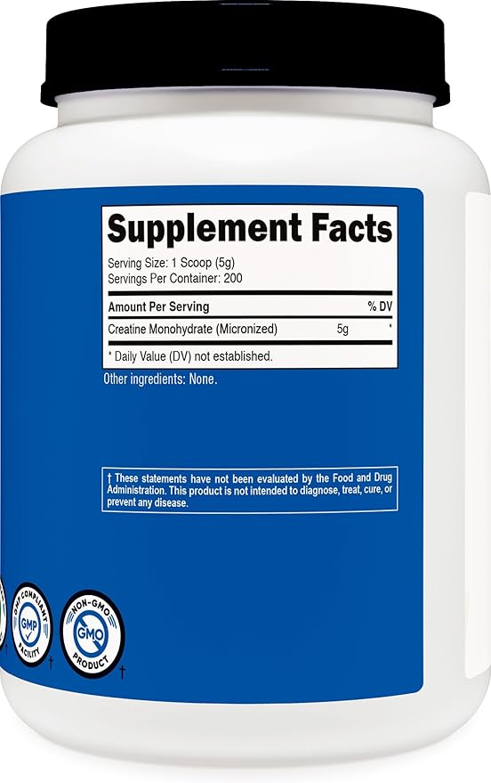 Nutricost Creatine Monohydrate Micronized Powder (1 KG) - Pure Creatine Monohydrate-StrideForce Fitness