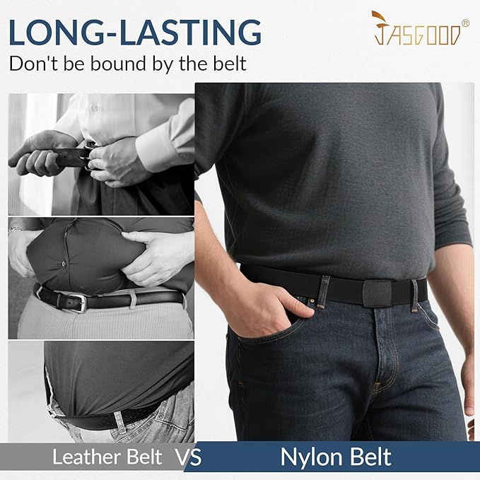 JASGOOD Nylon Canvas Breathable Military Tactical Men Waist Belt With Plastic Buckle-StrideForce Fitness