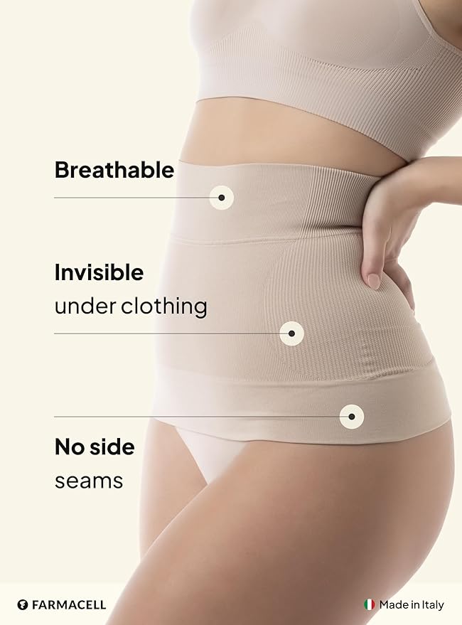 Farmacell Waist Trainer for Women 605 Made in Italy - Seamless Shapewear Tummy Control - Slimming Corset Shapewear-StrideForce Fitness