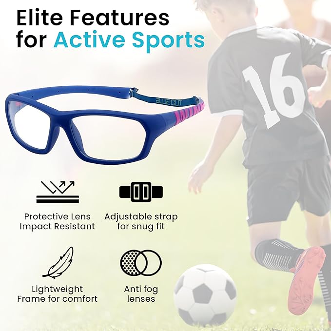 BLUE CUT Sports Protection Goggles, Anti-Fog Lenses Safety Glasses for Basketball, Pickleball and All Outdoor Sports-StrideForce Fitness