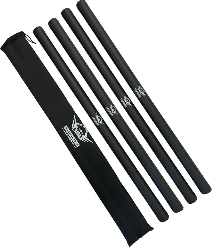 Foam Padded Escrima Sticks for Safe Practice Training with Carry Bag Case - 4 Pack-StrideForce Fitness