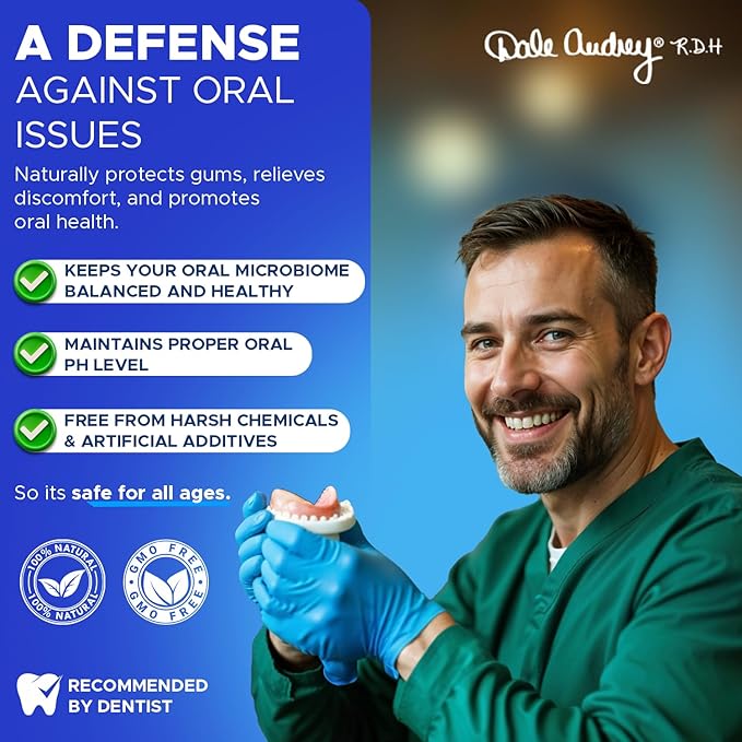 Dale Audrey Natural Pink Himalayan Saltwater Mouth Rinse | Organic Cinnamon Flavor I Fluoride Free Freshens Breath | Alcohol & Cruelty Free | Teeth Cleaner Mouthwash & Rinse for Healthy Gums-16 FL Oz