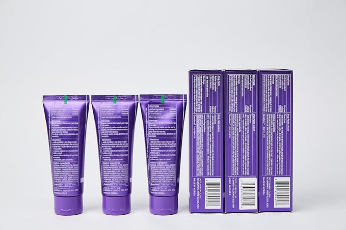 HIMALAYA PINKSALT Purple Whitening Toothpaste - Teeth Whitening, Deep Stain Remover with Fluoride, Plaque Remover, Appropriate for Sensitive Teeth, Peroxide Free - Vanilla Mint, 3.5 oz (3 Packs)