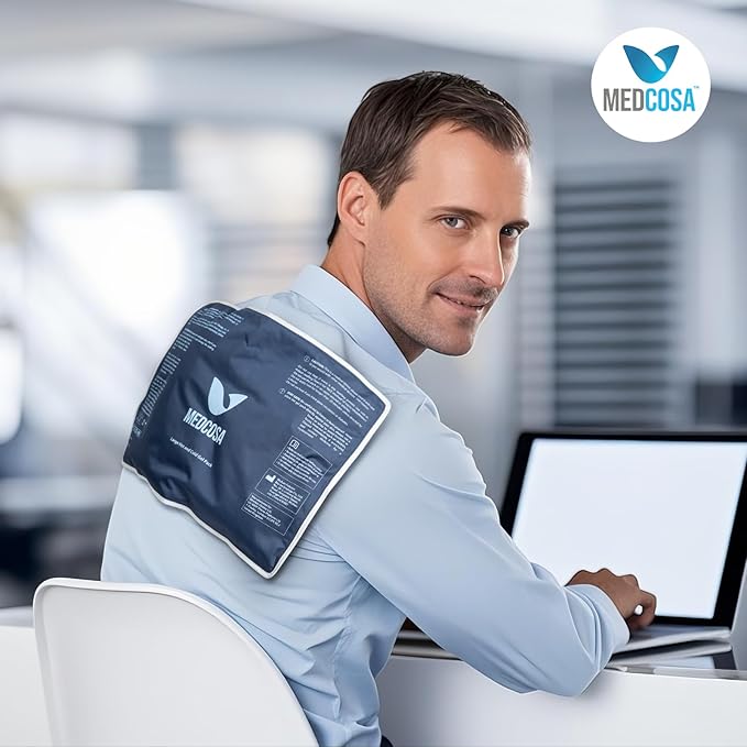 Medcosa Large Gel Ice Pack | Flexible Hot or Cold Pack | Reusable Cold Packs for Injuries, Knee, Back, and Shoulder Pain Relief, Inflammation, Post-Op and More-StrideForce Fitness