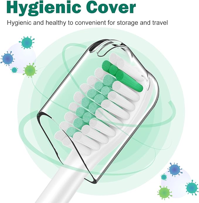 Replacement Toothbrush Heads for Philips Sonicare Replacement Brush Heads Medium Soft Dupont Bristles Electric Toothbrush Replacement Heads Fit E-Series Essence Xtreme Elite Advance, 4 Pack