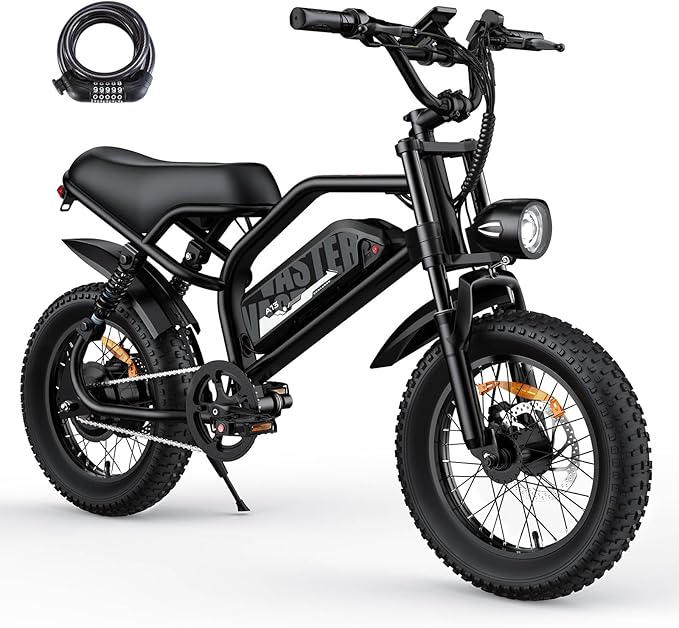 Electric Bike, 16'' Fat Tire eBike for Teens/Adults, 500W E-Bike with 36V/12.8Ah Removable Battery, 22MPH 45 Mile Range Commuting Electric Mountain Bike with Dual Dual Brakes-StrideForce Fitness