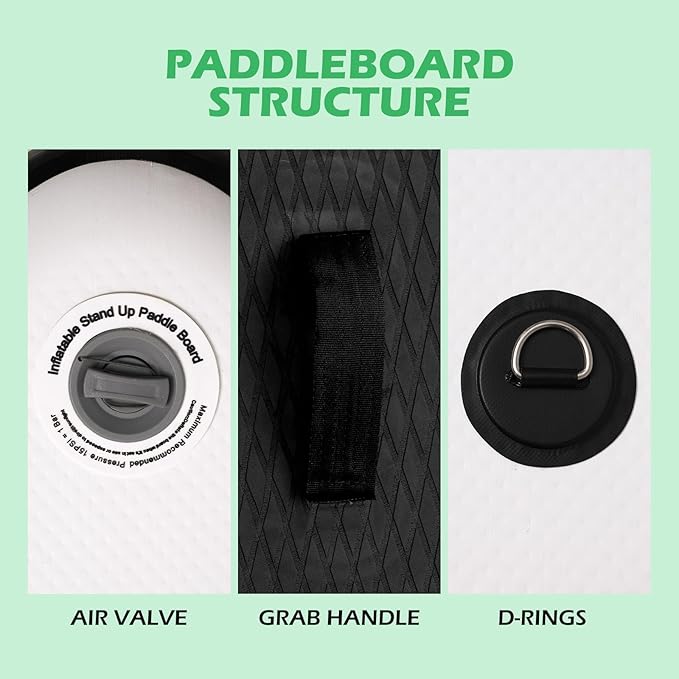 FunWater Inflatable Ultra-Light Stand Up Paddle Board for All Skill Levels with Premium SUP Paddleboard Accessories,Non-Slip Comfort Deck for Youth & Adults-StrideForce Fitness