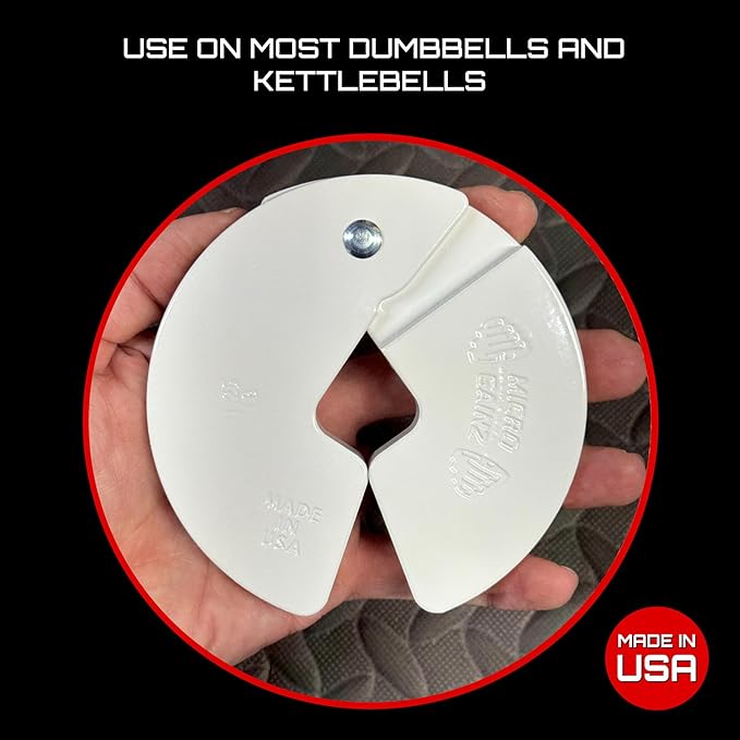 Micro Gainz Dumbbell Fractional 1.25lb Weight Plate, Ideal for Micro Loading, (Choose Color) 4 Piece Fractional Weight Plates, Designed for Dumbbell Training, Made In USA-StrideForce Fitness