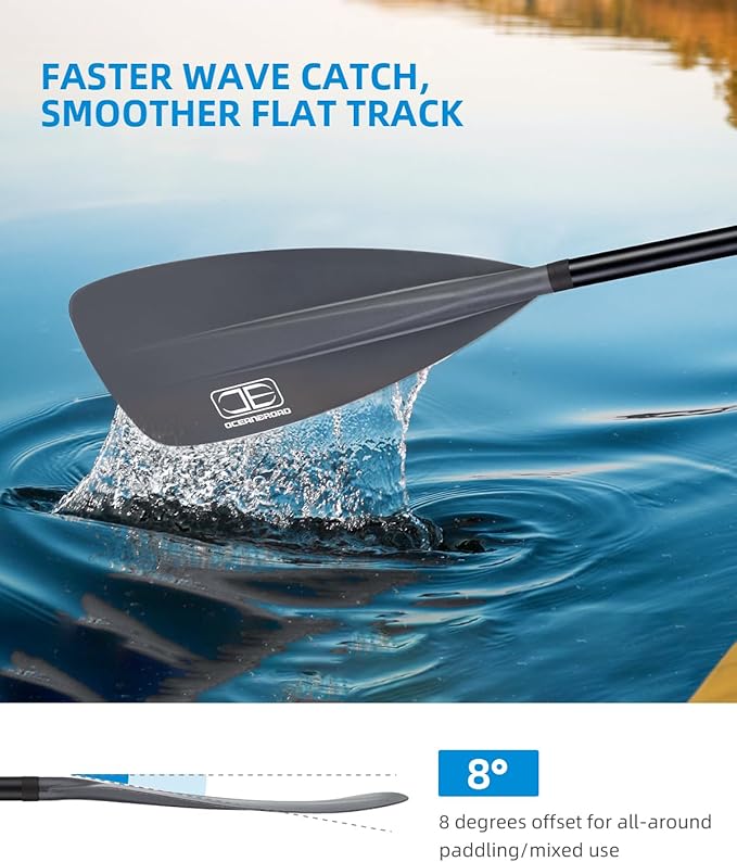 OCEANBROAD SUP Paddle - Adjustable Stand-Up Paddle for Paddleboard Kayak, Adjustable Aluminum Alloy Shaft with Reinforced Nylon Blades-StrideForce Fitness