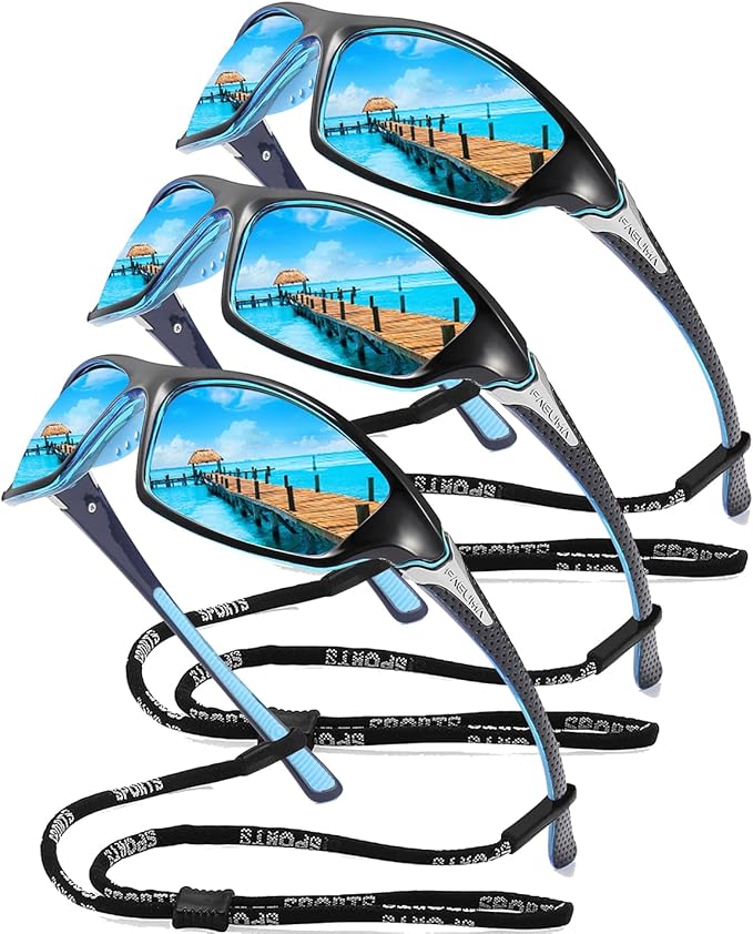 FAGUMA Sports Polarized Sunglasses For Men Cycling Driving Fishing UV400 Protection-StrideForce Fitness