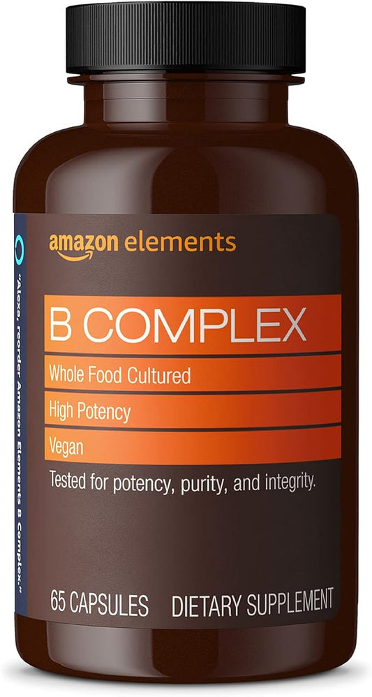 Amazon Elements B Complex, 65 Capsules-StrideForce Fitness